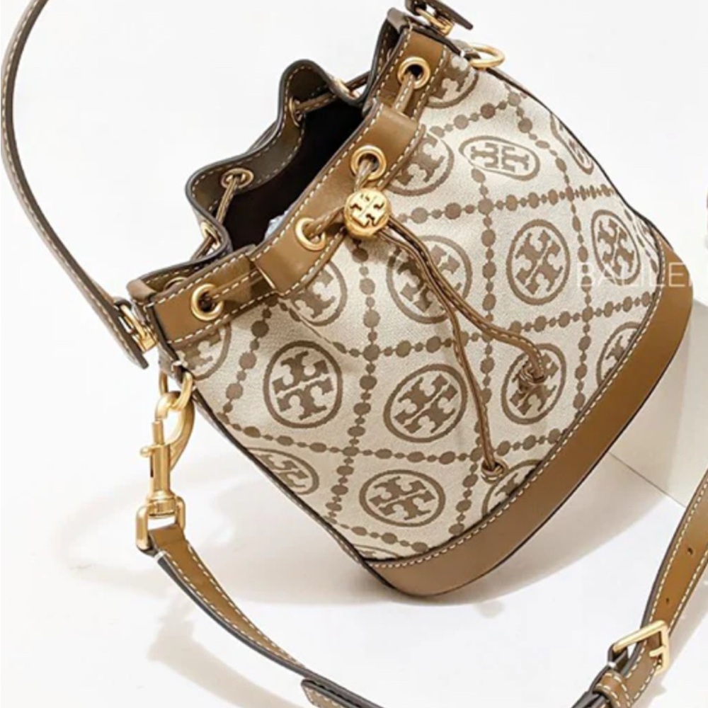 Tory Burch T Monogram Mini Bucket Bag